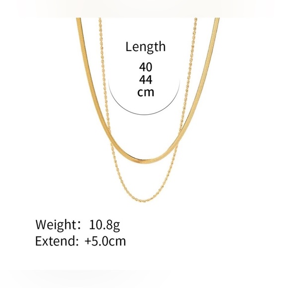 18K Gold Plated *Snake & Rope* Waterproof Necklace - Picture 6 of 10